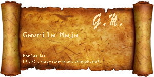 Gavrila Maja névjegykártya
